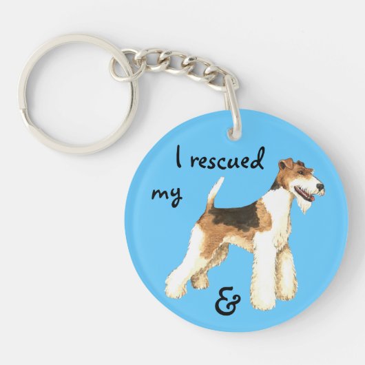 Rescue Wire Fox Terrier Sleutelhanger (Voorkant)