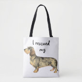 Rescue Wirehaered Dachshund Tote Bag (Voorkant)