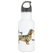 Rescue Wirehaered Dachshund Waterfles (Voorkant)
