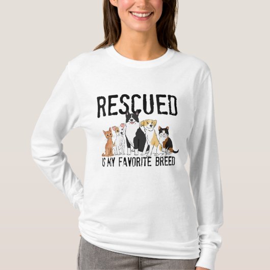 Rescued is mijn favoriete pagina Aanvaard geen win T-shirt (Voorkant)