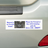 Rescued is mijn favoriete ras dat niet voortplant bumpersticker (Op auto)