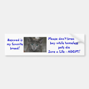 Rescued is mijn favoriete ras dat niet voortplant  bumpersticker