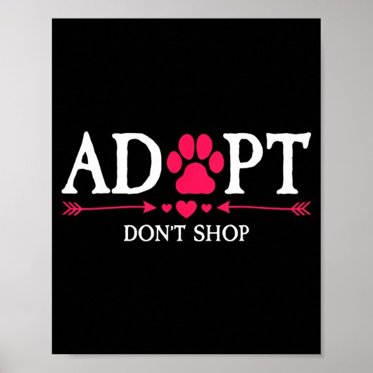 Rescued Is My Favorite Breed Adopt Don't Shop Dog  Poster (Voorkant)
