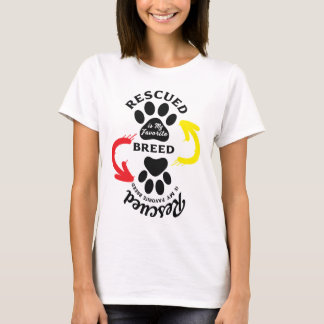 Rescued Is My Favorite Breed – Minimal Pet Lover  T-shirt