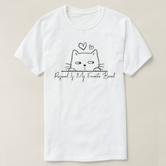 Rescued Is My Favorite Breed T-shirt (Design voorkant)