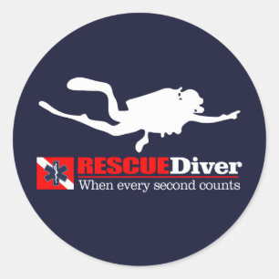 RESCUEDiver Ronde Sticker