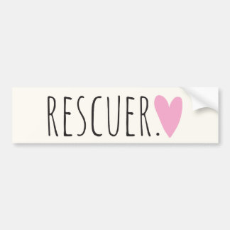 Rescuer met hart bumpersticker