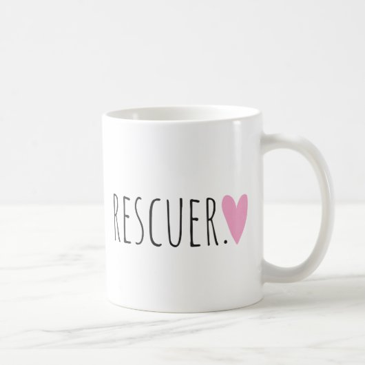 Rescuer met hart koffiemok (Rechts)