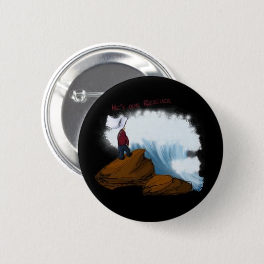 Rescuer Pin Ronde Button 5,7 Cm (Voorkant /achterkant)