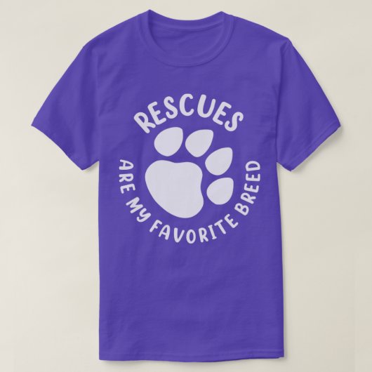 Rescues zijn mijn favoriete Breed1 T-shirt (Design voorkant)