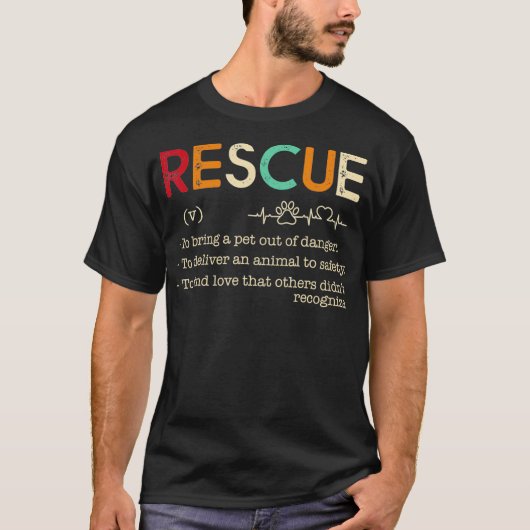 RescueTo bring a pet out of dangerTo deliver an T-shirt (Voorkant)