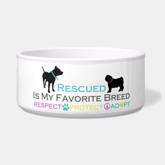 Rescuing is favoriete Breed Pet Bowl Voerbakje