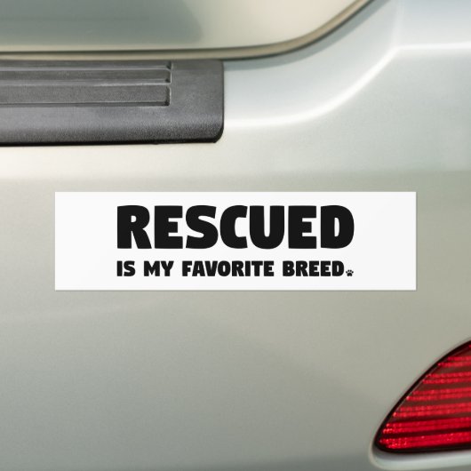 Rescuing is mijn favoriete Breed Bumpersticker (Op auto)
