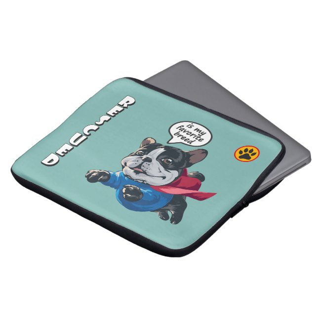 Rescuing is mijn favoriete ras | 13-inch laptophoe laptop sleeve (Voorkant top)