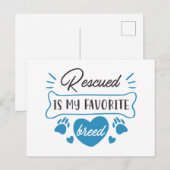 Rescuing is mijn favoriete ras briefkaart (Voorkant / Achterkant)