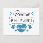 Rescuing is mijn favoriete ras briefkaart (Voorkant)