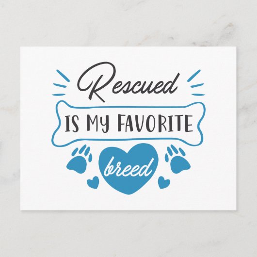 Rescuing is mijn favoriete ras briefkaart (Voorkant)