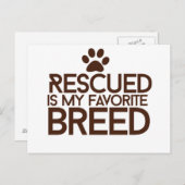 Rescuing is mijn favoriete ras briefkaart (Voorkant / Achterkant)