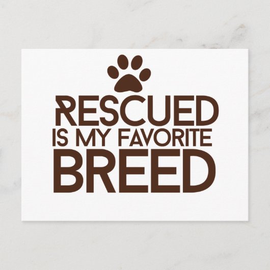Rescuing is mijn favoriete ras briefkaart (Voorkant)