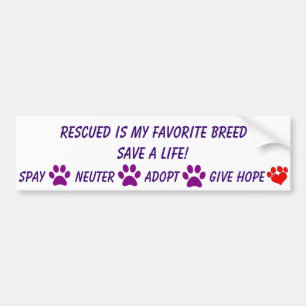 Rescuing is mijn favoriete ras bumpersticker