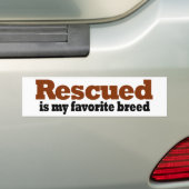 Rescuing is mijn favoriete ras bumpersticker (Op auto)