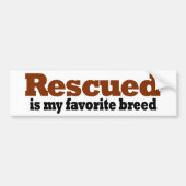 Rescuing is mijn favoriete ras bumpersticker (Voorkant)