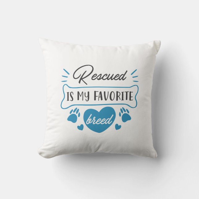 Rescuing is mijn favoriete ras kussen (Voorkant)