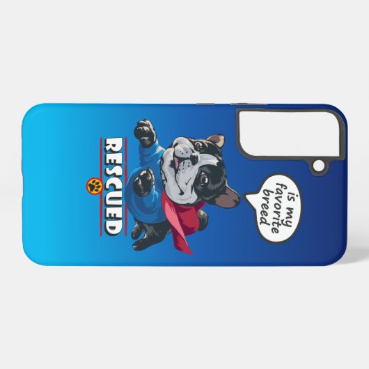 Rescuing is mijn favoriete ras | samsung galaxy hoesje (Achterkant horizontaal)
