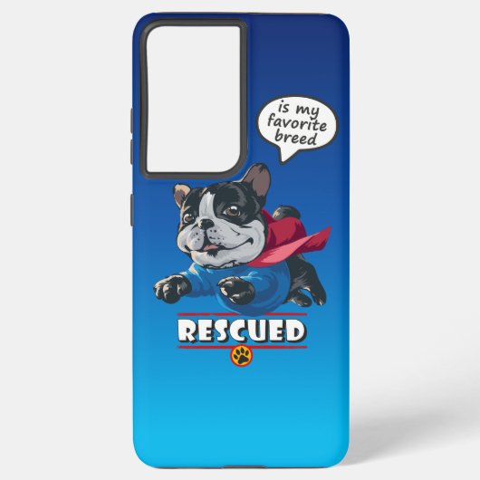 Rescuing is mijn favoriete ras | samsung galaxy hoesje (Achterkant)