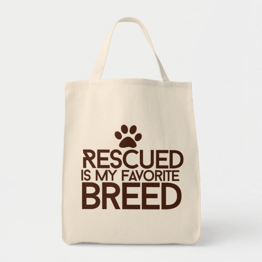 Rescuing is mijn favoriete ras tote bag (Voorkant)