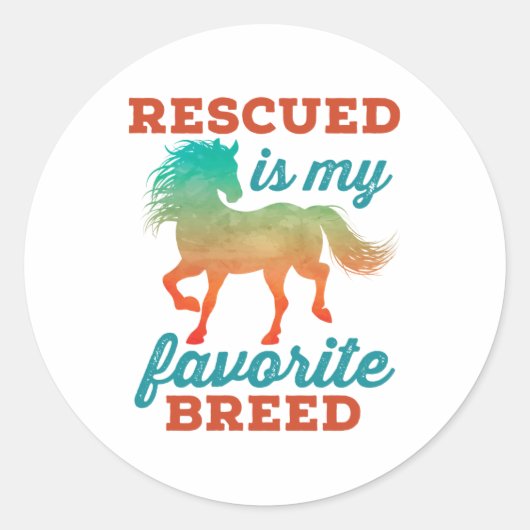 Rescuing is mijn favoriete redding van het Breedpa Ronde Sticker (Voorkant)