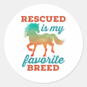 Rescuing is mijn favoriete redding van het Breedpa Ronde Sticker