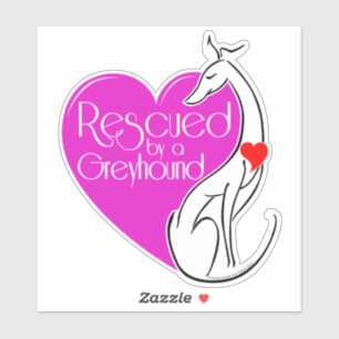 Resculeerd door een Greyhound Sticker