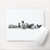 Resculeerde dieren muismat (Met muis)