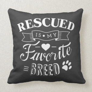 Resculeert is mijn favoriete ras Gray Pillow Kussen