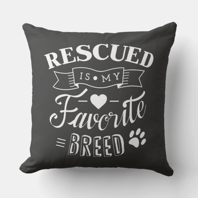 Resculeert is mijn favoriete ras Gray Pillow Kussen (Voorkant)