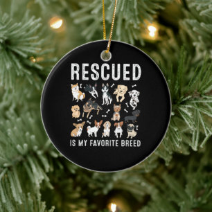Resculeert is mijn favoriete reddingshonden voor a keramisch ornament