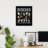 Resculeert is mijn favoriete reddingshonden voor a poster (Thuiskantoor)