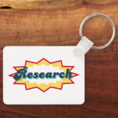 Research Sticker, comic book pop design Sleutelhanger (Voorkant)
