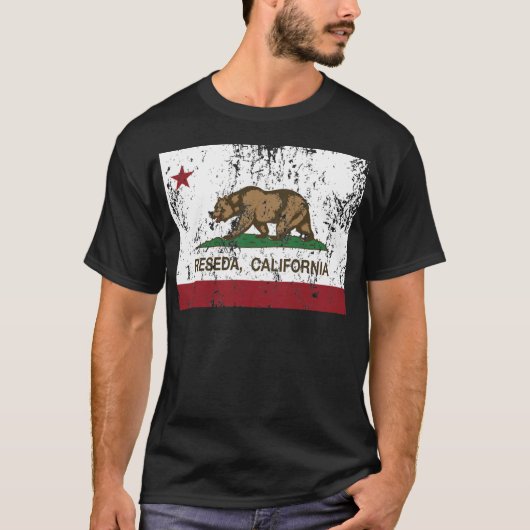 reseda california staatsvlag t-shirt (Voorkant)
