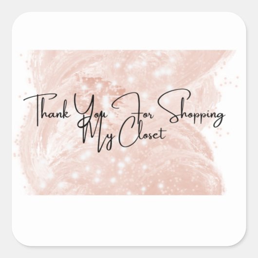 Reseller dank u vierkante Stickers (Voorkant)