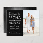 Reserva de la Boda la Tarjeta de Fecha Kaart (Voorkant / Achterkant)