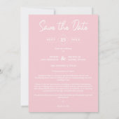 Reserva La Fecha Arch Effect Pink Heart Happy Vale Save The Date (Achterkant)