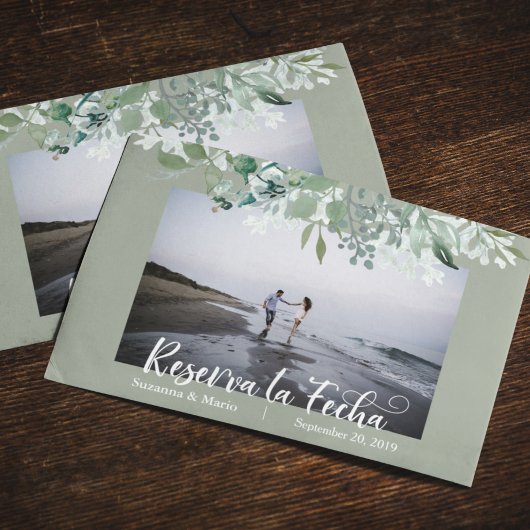 Reserva la Fecha Bewaar de datum Spaanse Ohjas Aankondigingskaart