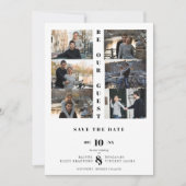 Reserva La Fecha Black Love Simple Elegant Modern Save The Date (Voorkant)