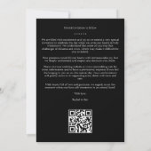 Reserva La Fecha Black Love Simple Elegant Modern Save The Date (Achterkant)