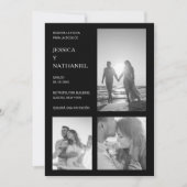 Reserva La Fecha Black Photo Collage Spaans Save The Date (Voorkant)