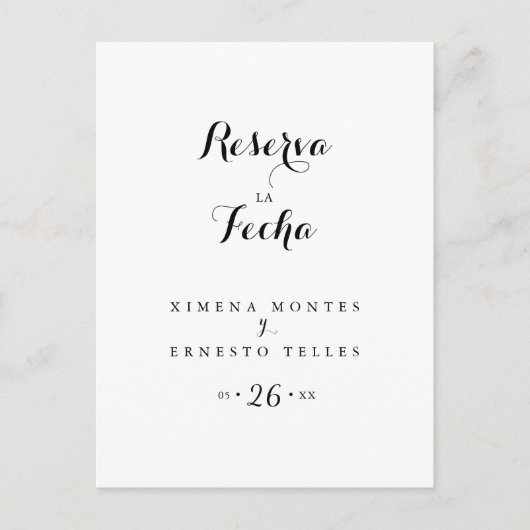 Reserva la Fecha Briefkaart (Voorkant)