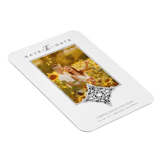 Reserva La Fecha Covid19 Black Chic Lace Romantic Magneet (Rechterzijde)