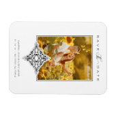 Reserva La Fecha Covid19 Black Chic Lace Romantic Magneet (Horizontaal)